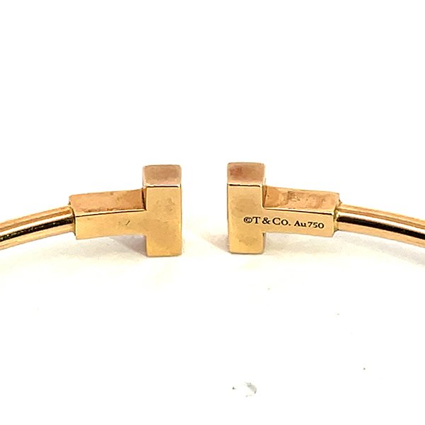 ＊奢華大道國際精品＊【J1254】TIFFANY 18K玫瑰金 TT線圈手環-3