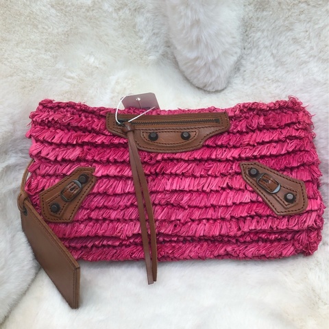 Balenciaga 草識 手拿包  粉紅色 XA501