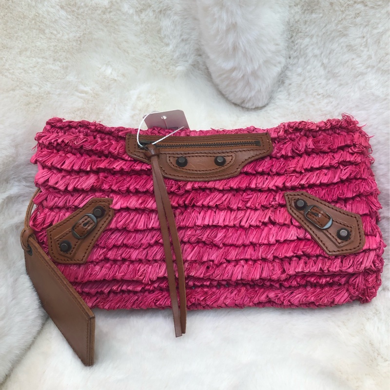 Balenciaga 草識 手拿包  粉紅色 XA501-0