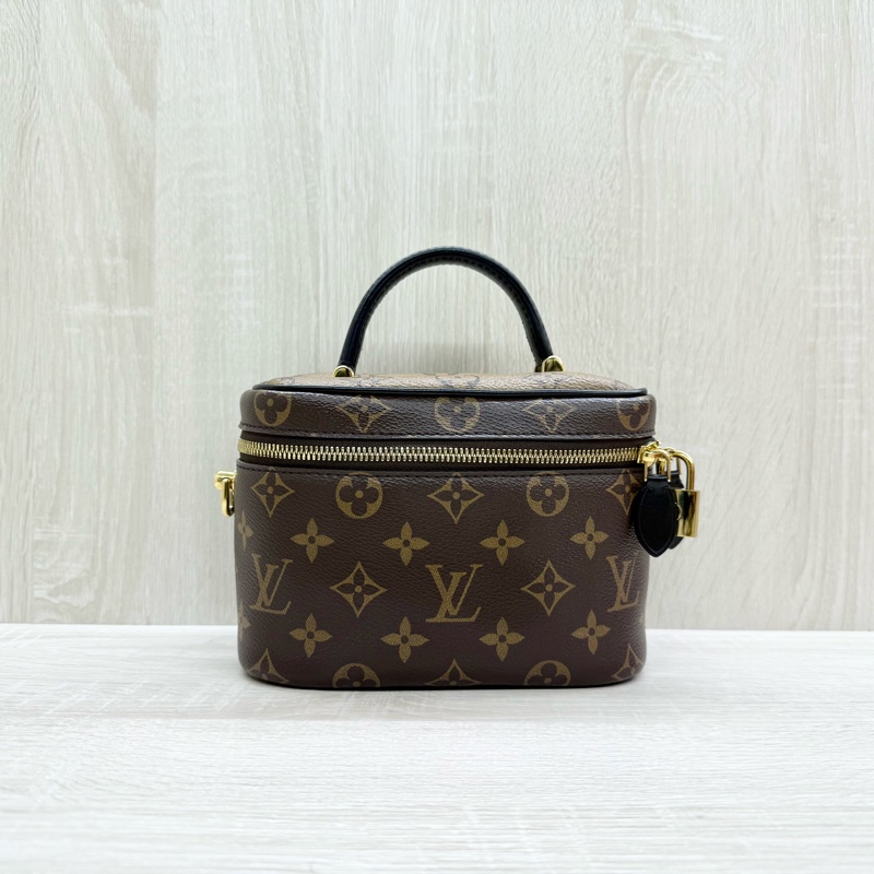 LV雙色原花Vanity PM手提側背化妝箱包 M45165-0