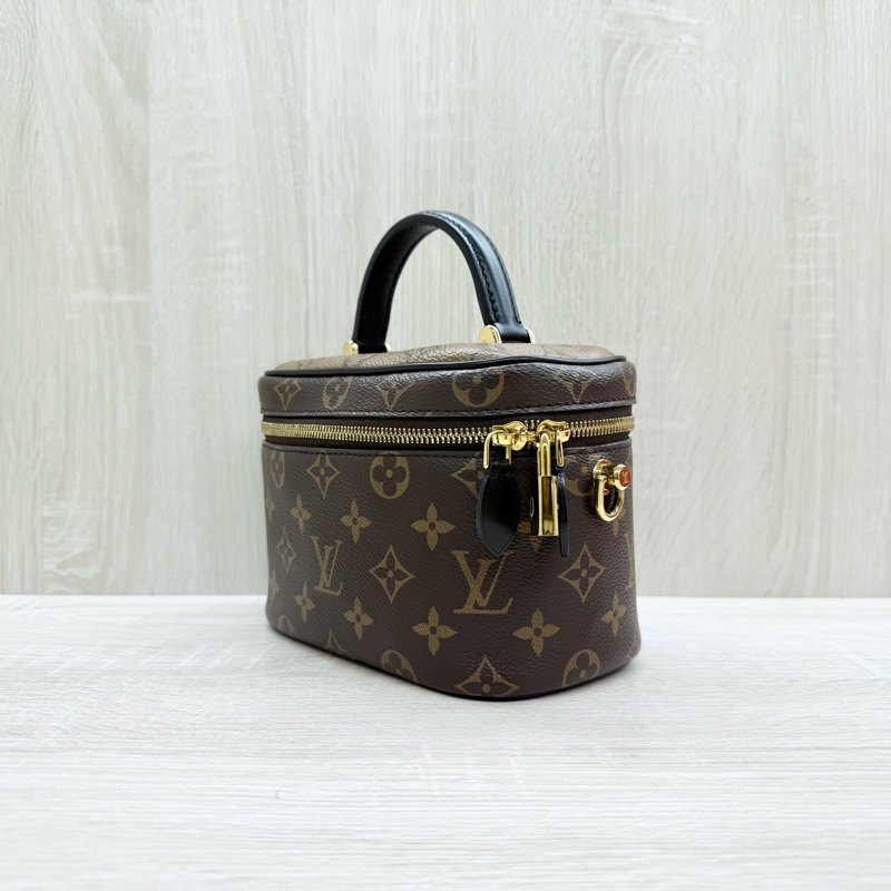 LV雙色原花Vanity PM手提側背化妝箱包 M45165-2