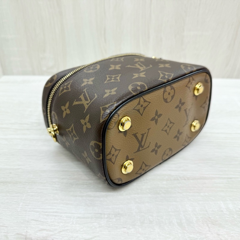 LV雙色原花Vanity PM手提側背化妝箱包 M45165-6