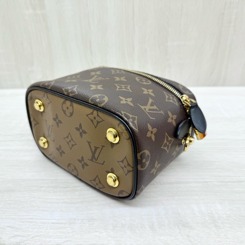 LV雙色原花Vanity PM手提側背化妝箱包 M45165-7