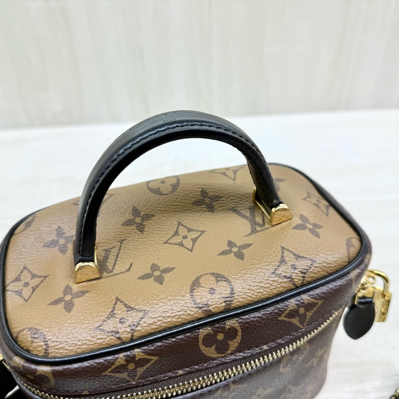 LV雙色原花Vanity PM手提側背化妝箱包 M45165-8