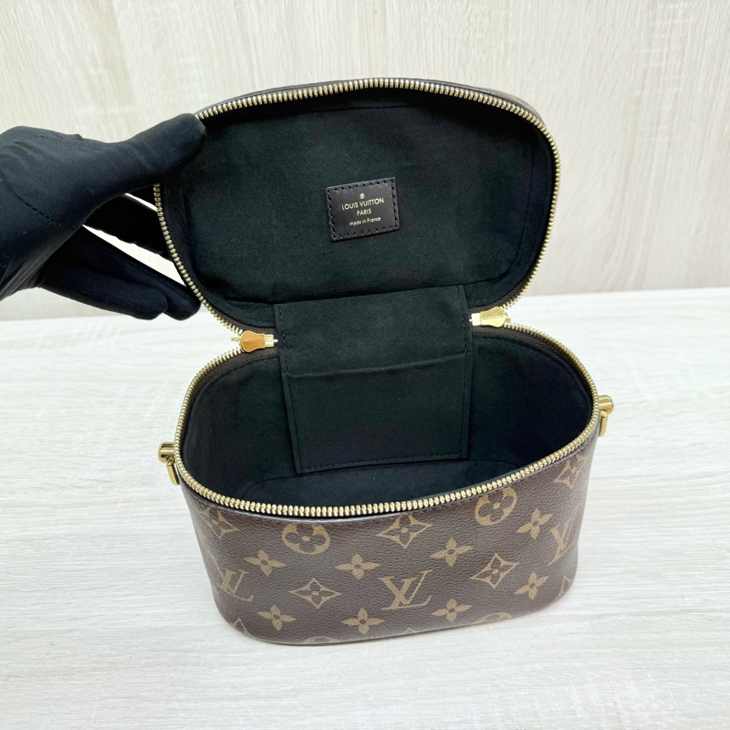 LV雙色原花Vanity PM手提側背化妝箱包 M45165-9