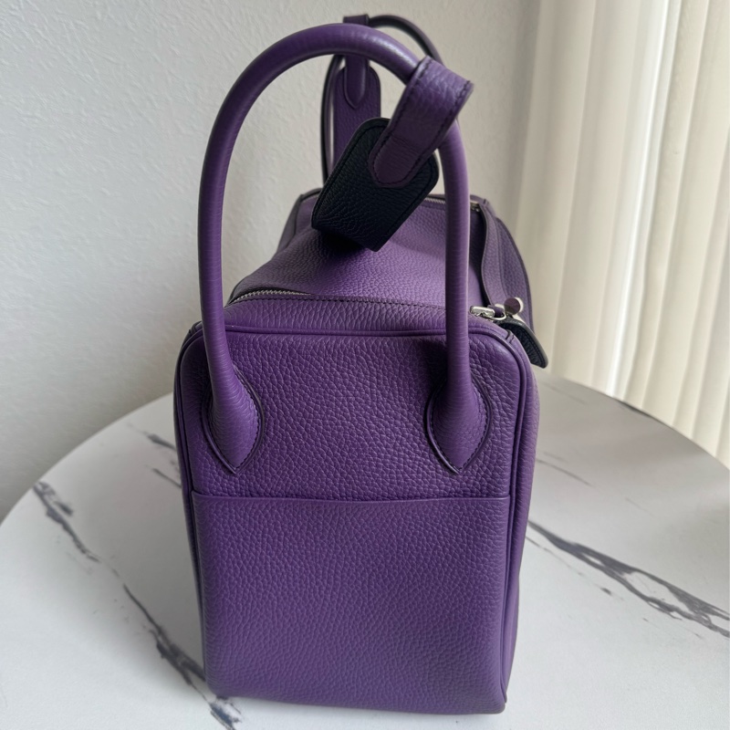 Hermes紫/黑雙色lindy36 紫進不出✨-3