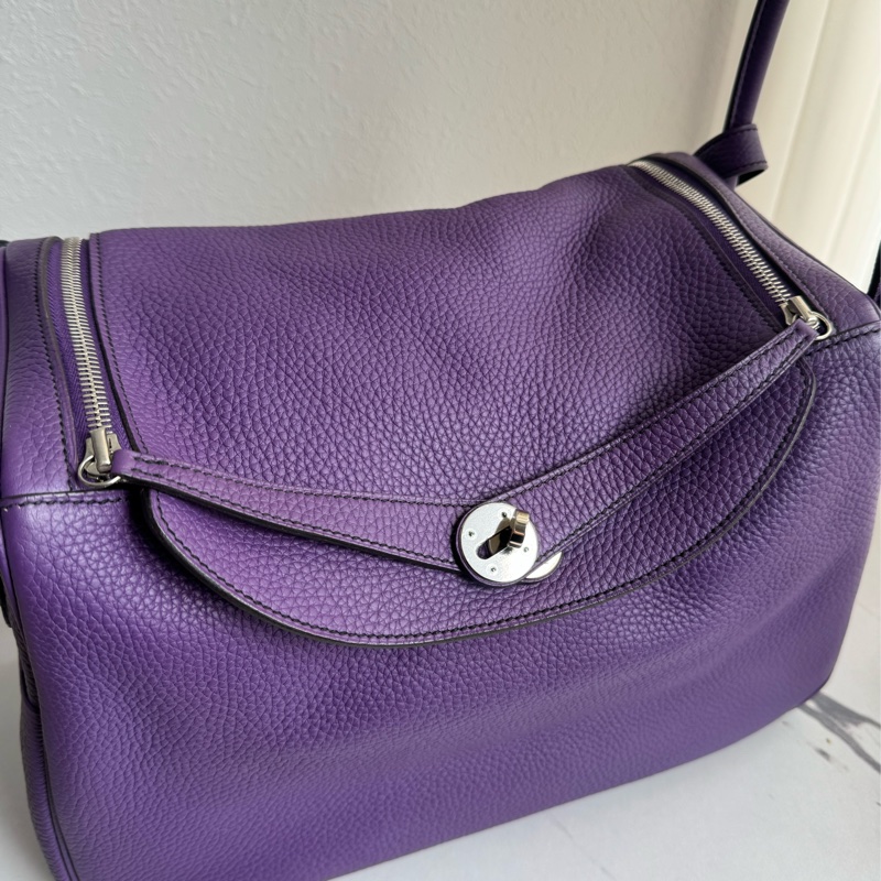 Hermes紫/黑雙色lindy36 紫進不出✨-16
