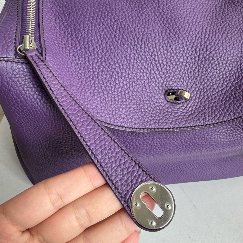 Hermes紫/黑雙色lindy36 紫進不出✨-17