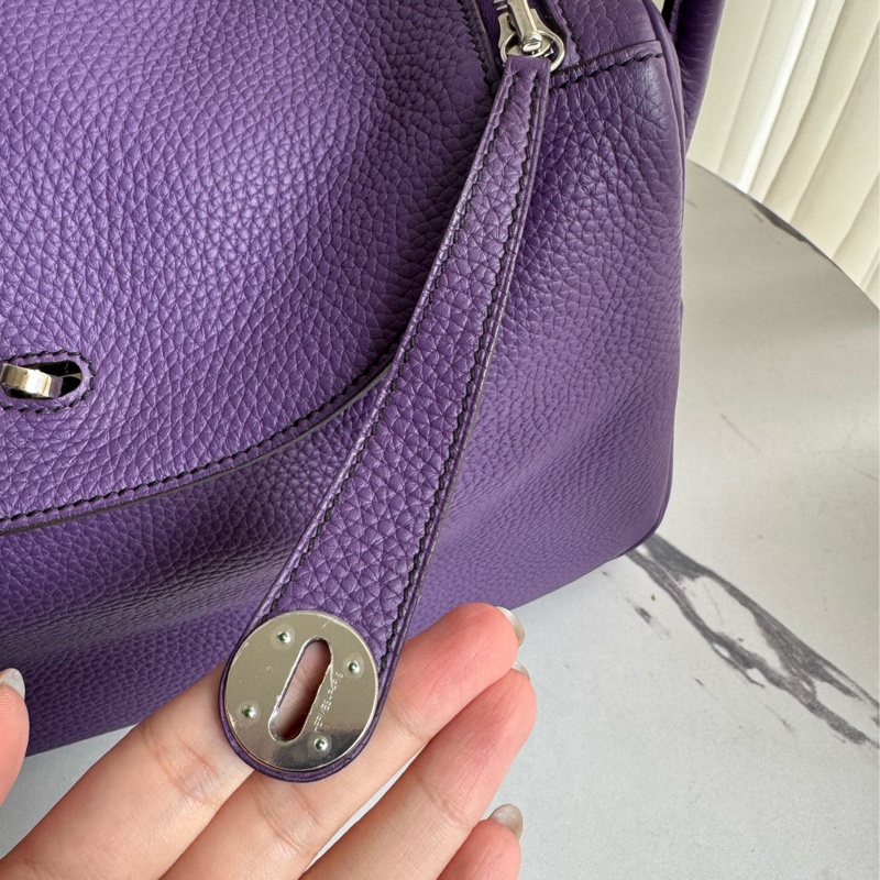 Hermes紫/黑雙色lindy36 紫進不出✨-18