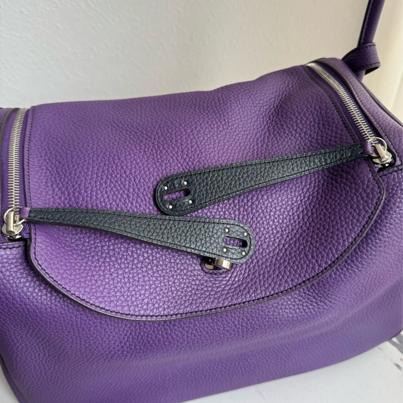 Hermes紫/黑雙色lindy36 紫進不出✨-19