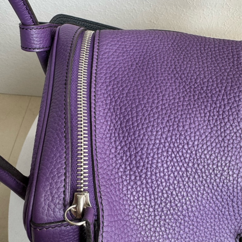 Hermes紫/黑雙色lindy36 紫進不出✨-21