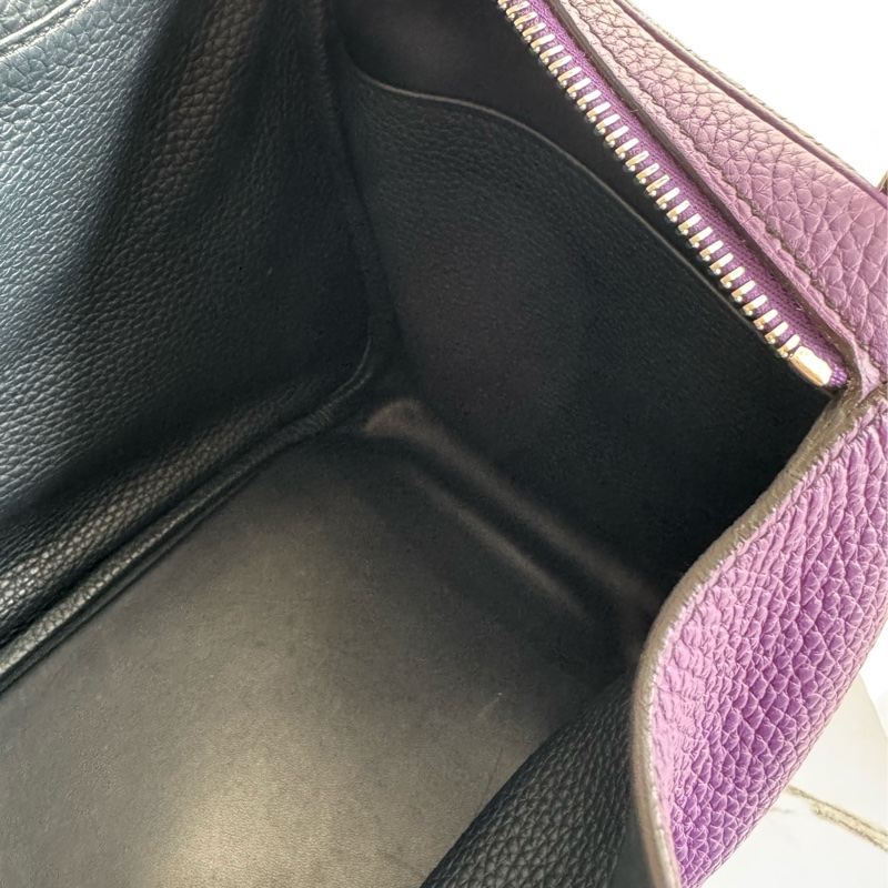 Hermes紫/黑雙色lindy36 紫進不出✨-31