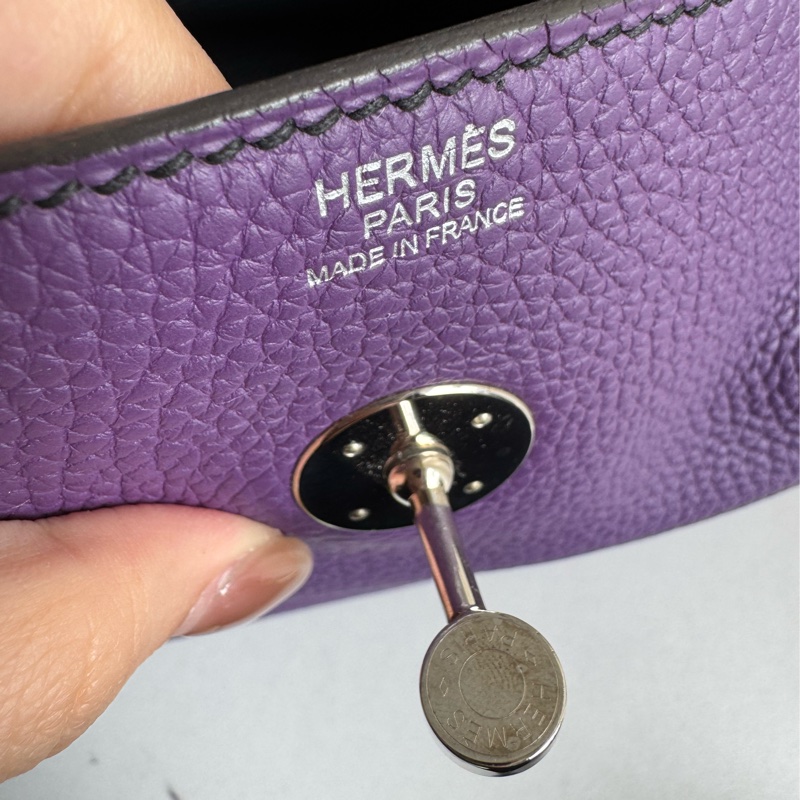 Hermes紫/黑雙色lindy36 紫進不出✨-44