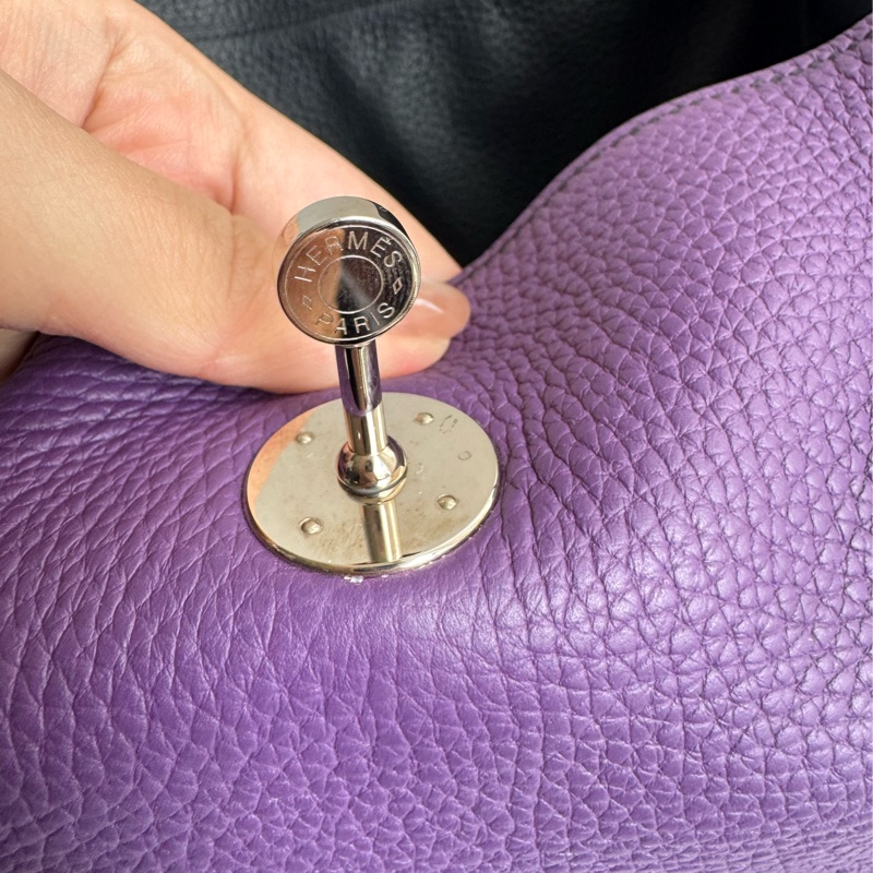Hermes紫/黑雙色lindy36 紫進不出✨-45