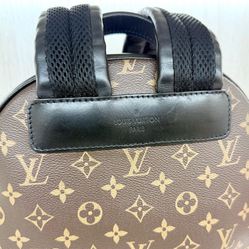 LV原花拼黑皮革JOSH拉鍊後背包M45349-16