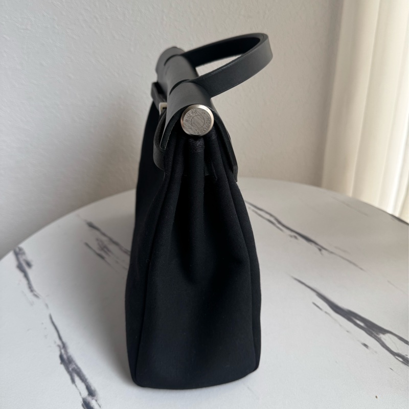 Hermes黑米帆布一代herbag 兩用❤️❤️-3