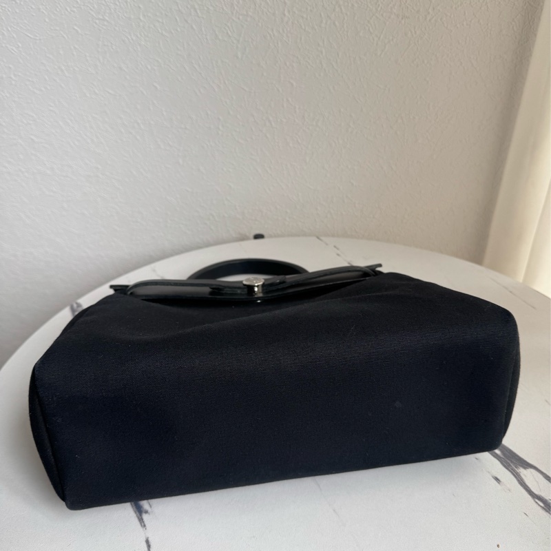 Hermes黑米帆布一代herbag 兩用❤️❤️-5