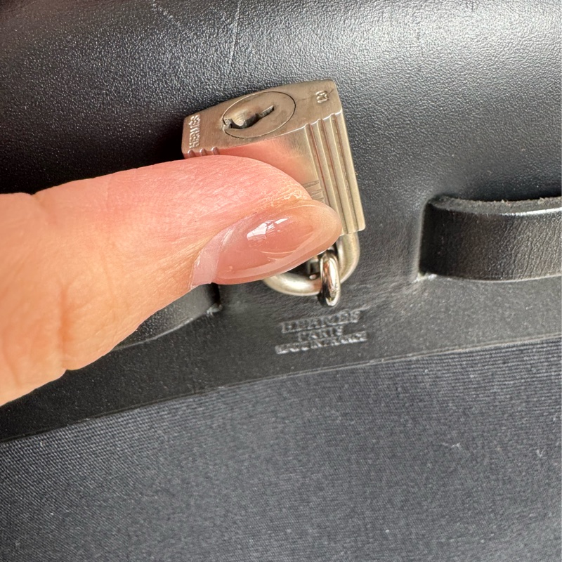 Hermes黑米帆布一代herbag 兩用❤️❤️-10