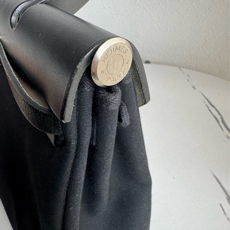 Hermes黑米帆布一代herbag 兩用❤️❤️-17