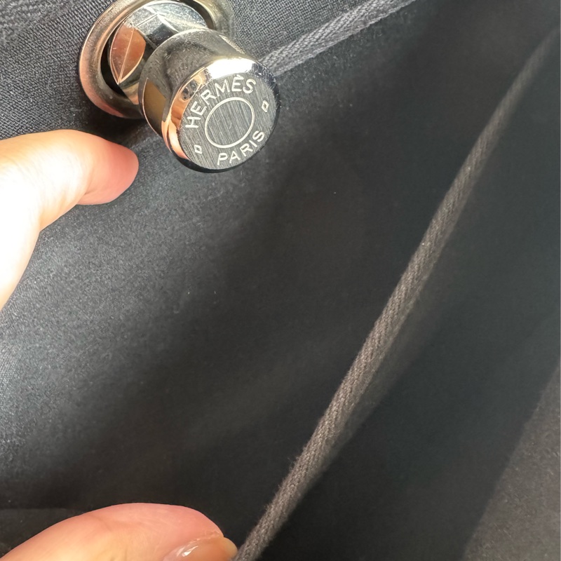 Hermes黑米帆布一代herbag 兩用❤️❤️-32