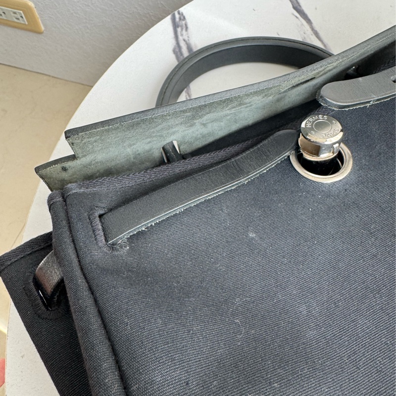 Hermes黑米帆布一代herbag 兩用❤️❤️-40