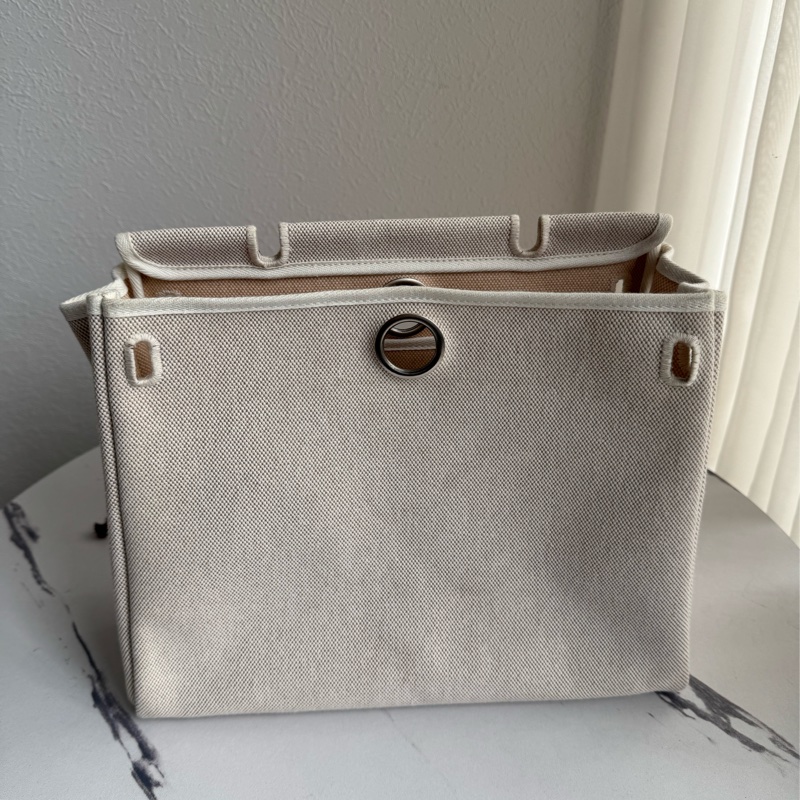 Hermes黑米帆布一代herbag 兩用❤️❤️-41