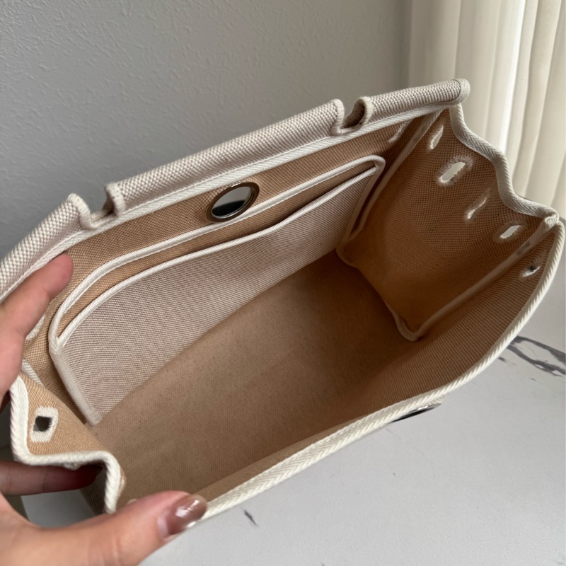 Hermes黑米帆布一代herbag 兩用❤️❤️-46