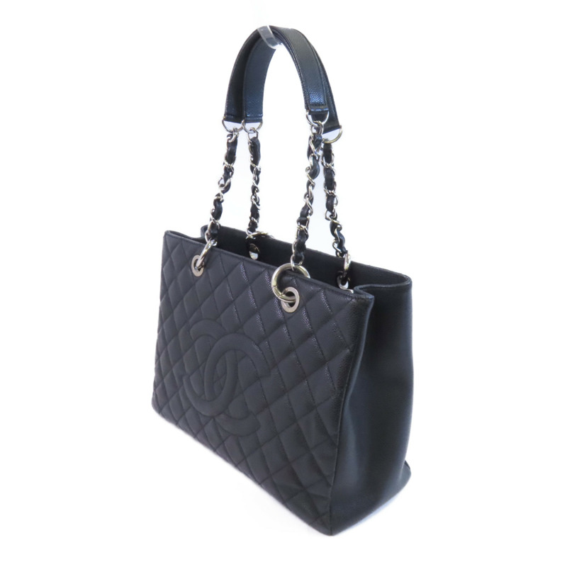 CHANEL 牛皮皮革GST銀扣鏈帶肩背袋-2