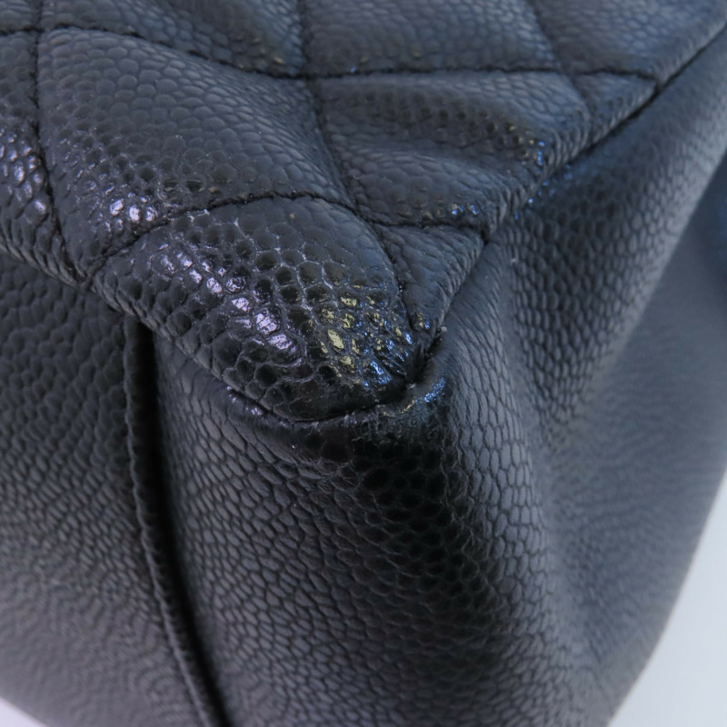 CHANEL 牛皮皮革GST銀扣鏈帶肩背袋-6