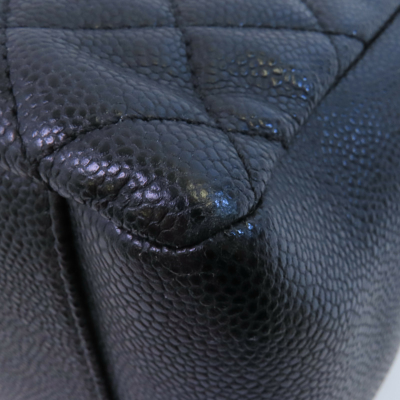 CHANEL 牛皮皮革GST銀扣鏈帶肩背袋-8