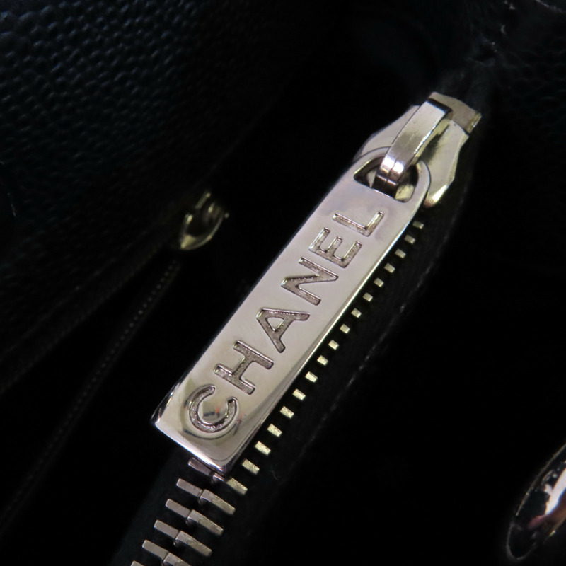 CHANEL 牛皮皮革GST銀扣鏈帶肩背袋-9