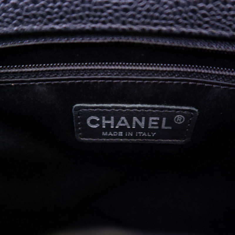 CHANEL 牛皮皮革GST銀扣鏈帶肩背袋-16