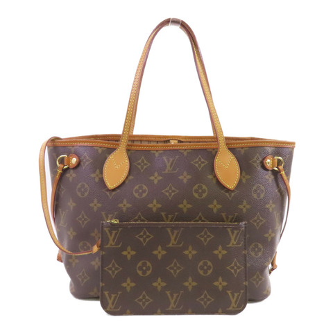 LOUIS VUITTON Monogram Neverfull PM金扣肩背袋