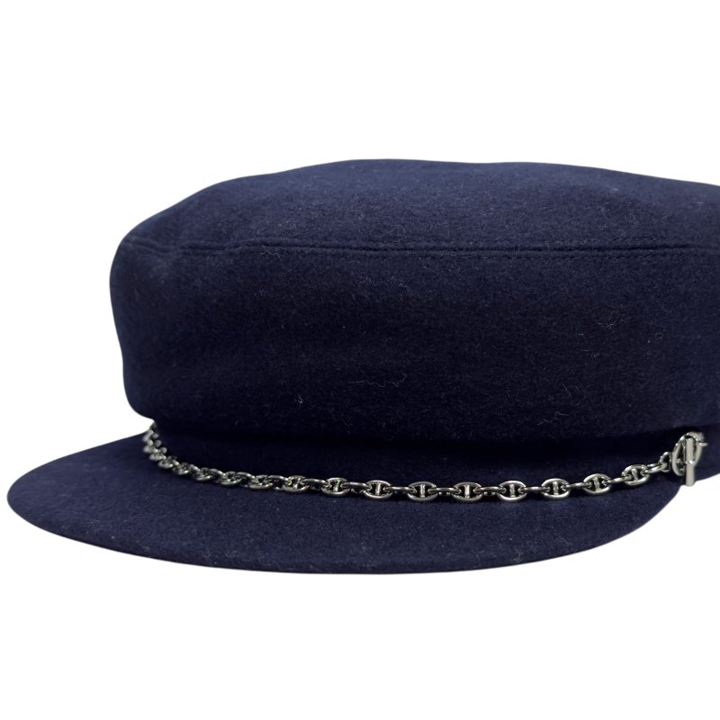 HERMES Belle-Ile Chaîne d'Ancre 豬鼻子🐽 純羊絨 報童帽-1