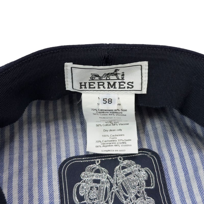 HERMES Belle-Ile Chaîne d'Ancre 豬鼻子🐽 純羊絨 報童帽-10