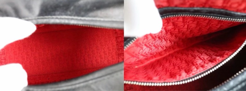 「JL 精品代購」 98新 Dior lady Dior 羊皮戴妃包 黑銀-7