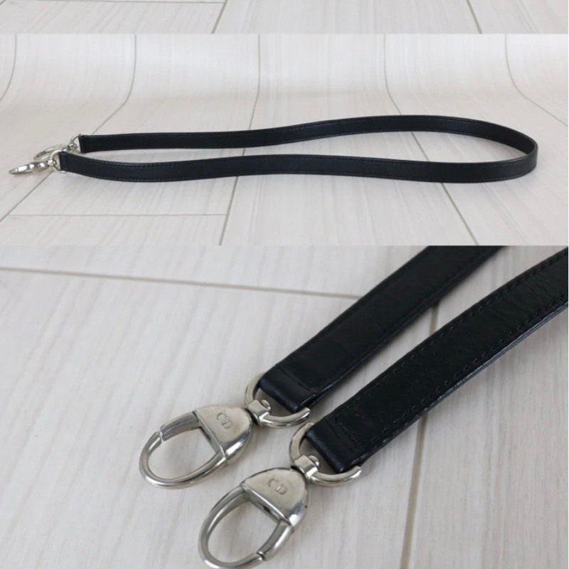 「JL 精品代購」 98新 Dior lady Dior 羊皮戴妃包 黑銀-8