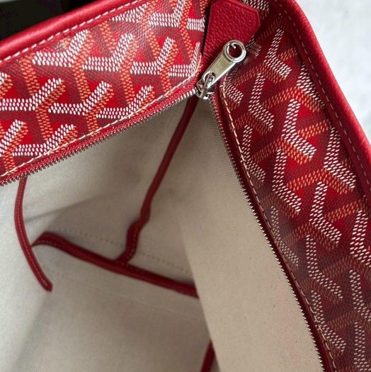 Goyard亮眼但不刺眼的紅色新款有拉鏈的MM托特-4