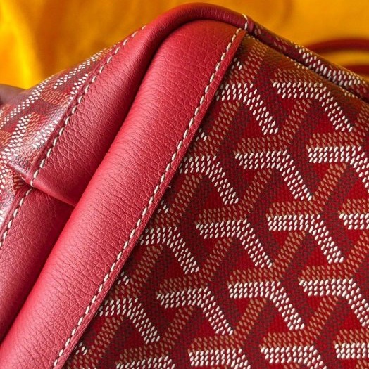 Goyard亮眼但不刺眼的紅色新款有拉鏈的MM托特-5