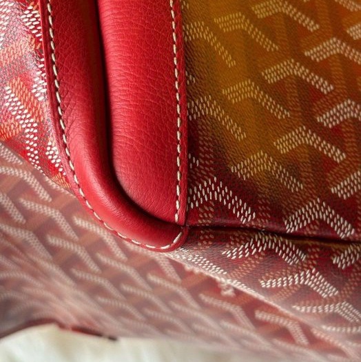 Goyard亮眼但不刺眼的紅色新款有拉鏈的MM托特-9