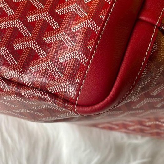 Goyard亮眼但不刺眼的紅色新款有拉鏈的MM托特-10