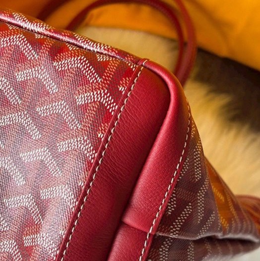 Goyard亮眼但不刺眼的紅色新款有拉鏈的MM托特-11