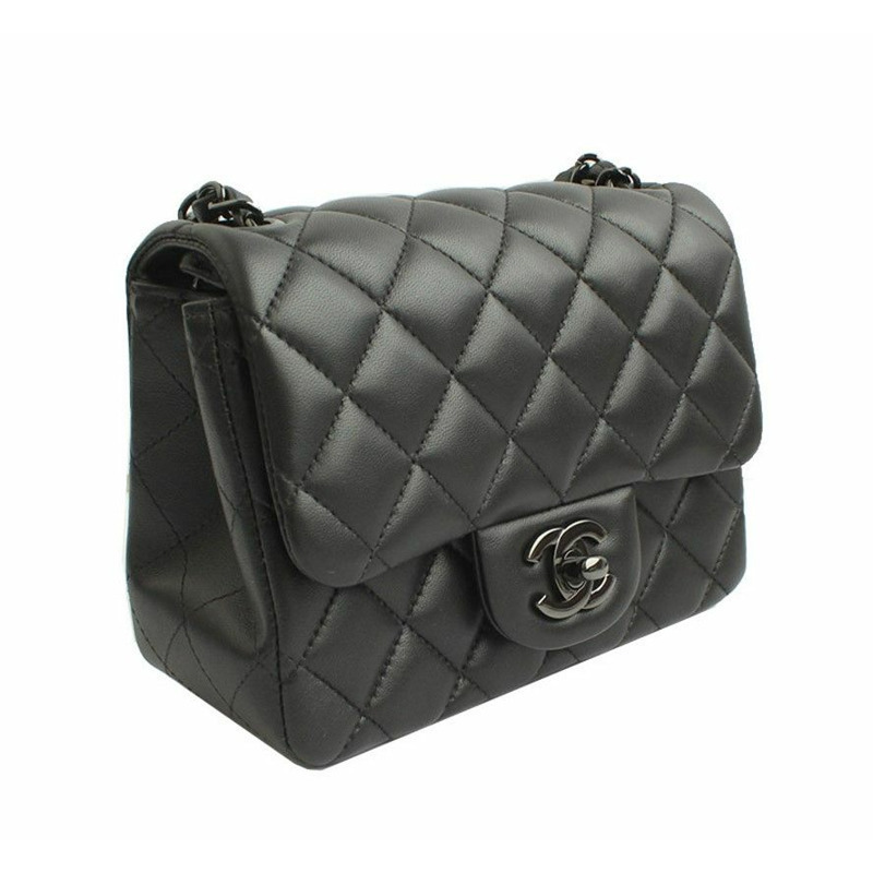 【包稅】CHANEL Petite Sac Ramskin 全黑迷你斜背包 31-1