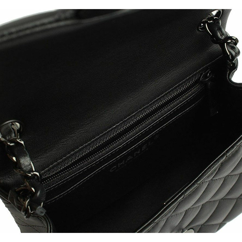 【包稅】CHANEL Petite Sac Ramskin 全黑迷你斜背包 31-4