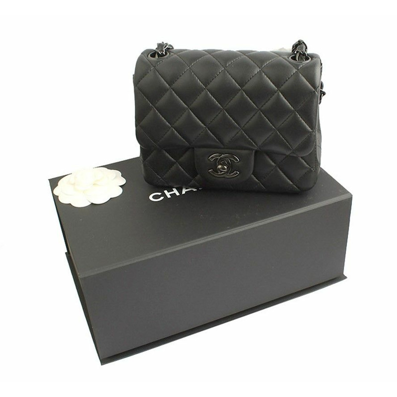 【包稅】CHANEL Petite Sac Ramskin 全黑迷你斜背包 31-6