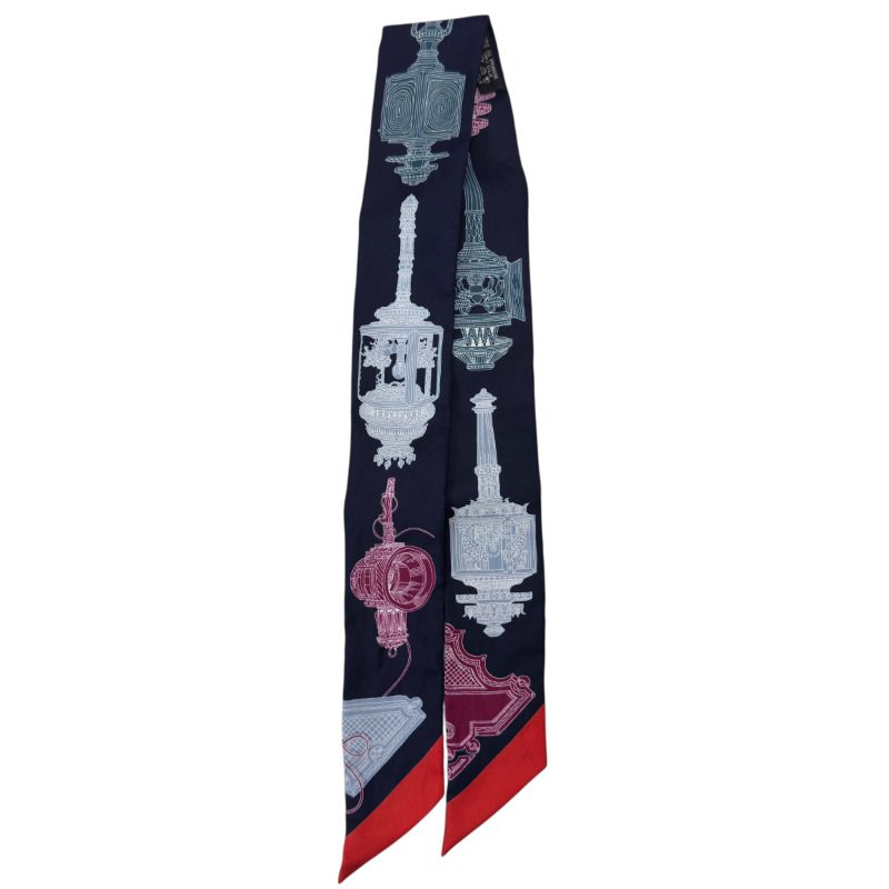 Hermes Merveilleuses Lanternes Twilly 幼絲巾-4