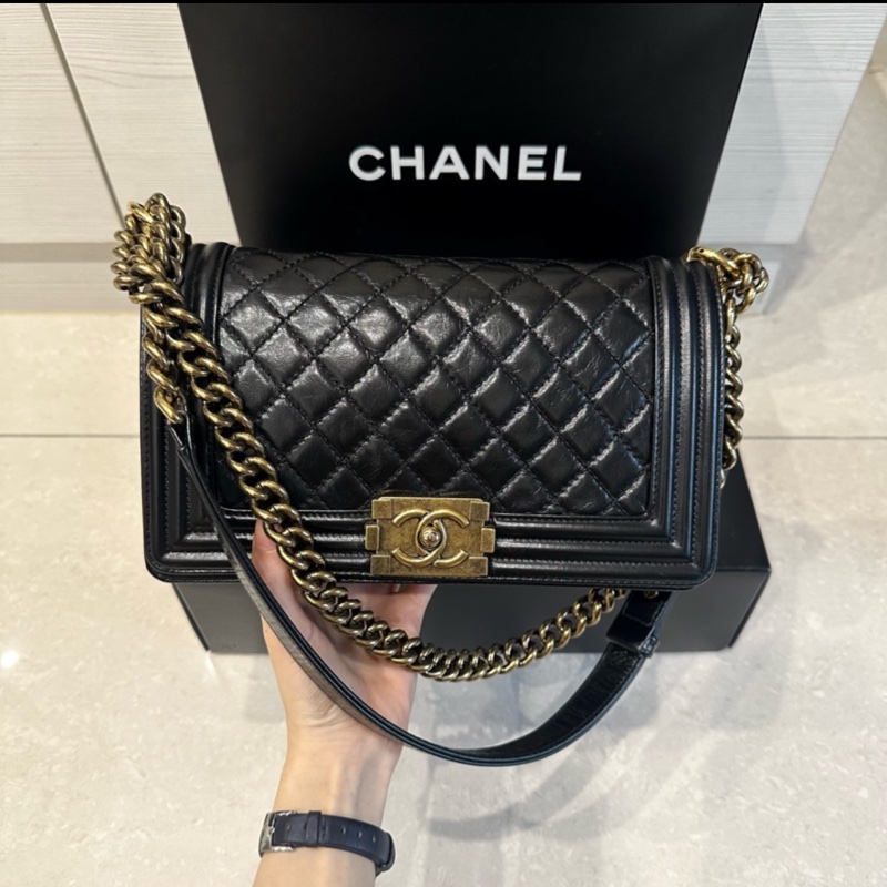 大全配🈶購證❤️ 香奈兒 #黑金 #leboy #boy25-0