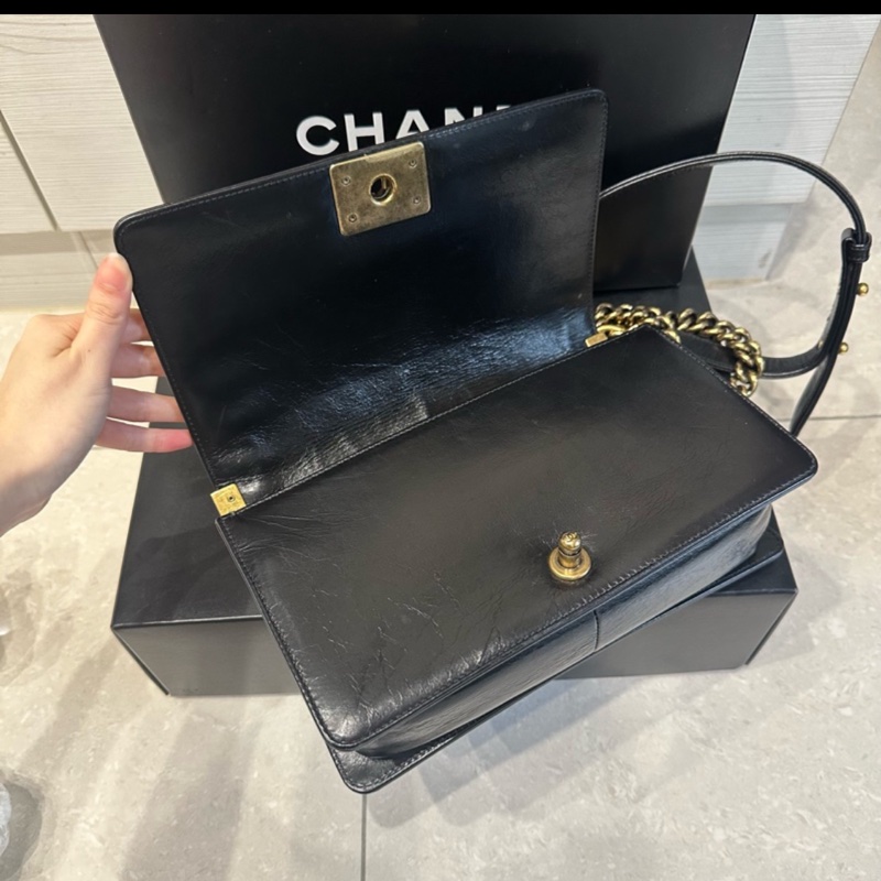 大全配🈶購證❤️ 香奈兒 #黑金 #leboy #boy25-15