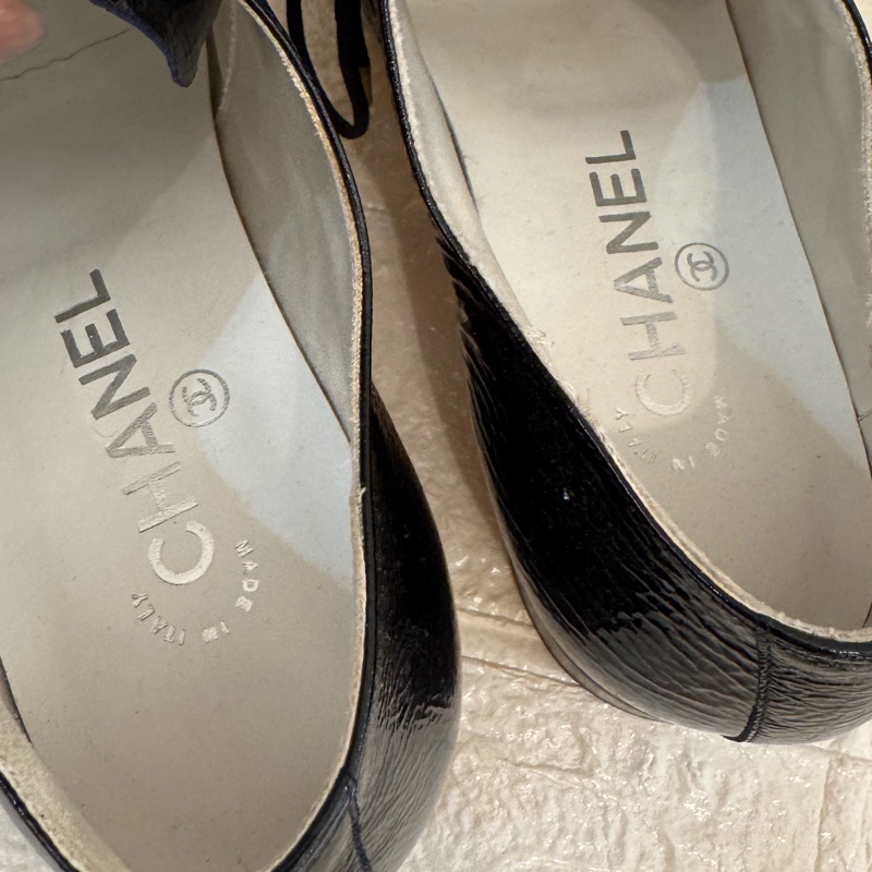 新年大特價✨✨chanel黑漆皮尖頭皮鞋👞-10