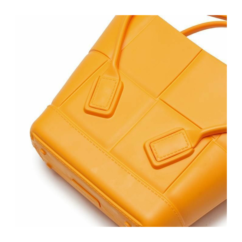 【包稅】BOTTEGA VENETA Bottega Veneta Arco 迷你橡膠購物袋 橘色-1